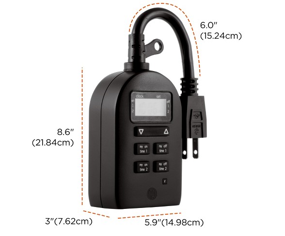 myTouchSmart Indoor/Outdoor Plug-In Digital Timer