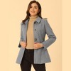 INSPIRE CHIC Women's Work Office Winter Overcoat Single Breasted Point Collar Pea Coat - 2 of 4