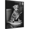 Amanti Art Good Boy Dog Toilet Art by Niky Rahner Framed Canvas Wall Art - 2 of 4