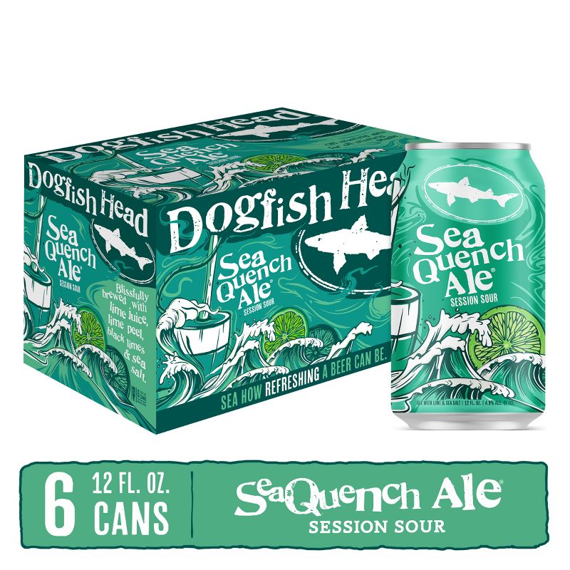 Dogfish Head SeaQuench Ale Session Sour Beer - 6pk/12 fl oz Cans, 4 of 11