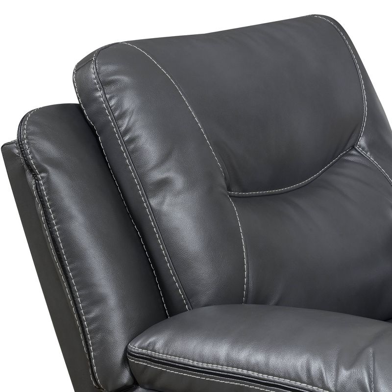 Isabella Upholstered Side Lever Recliner Chair Gray - Steve Silver Co., 6 of 9
