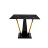 NicBex Dining Table Set for 8 Dining Room Table Set Black Marble Pattern Tempered Glass Dining Table Set with 8 PU Chairs for Dining Room - 4 of 4