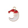 John Bead Sweet & Petite Holiday Charms 8 Pieces Moon Santa 20x15mm Small Simple Christmas Jewelry Making Charms for DIY Crafts - 4 of 4