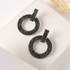 SOHI Women's Chrome Silver Clustered Hollow Circular Drop Earrings - 2 of 4