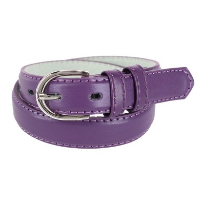 CTM Kid's Leather 1 inch Basic Dress Belt