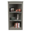 47.2" 3 Level Corner Bookshelf Smoked Oak - Inval: Contemporary Storage, Melamine Finish, MDF - 3 of 4