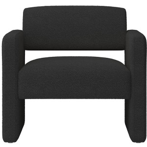 TIRAMISUBEST Black Upholstered Accent Chair - Plush Armchair for Living Room, Bedroom & Dining Room, Modern Single Sofa Chair (31¡±Lx31¡±W) - 1 of 4