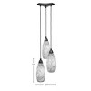 Toltec Lighting Europa 3 - Light Pendant in  Matte Black with 5.5" Black Fusion Shade - 2 of 2