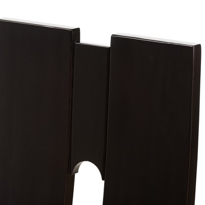 Alani Contemporary Dark Brown Faux Leather & Wood Dining Chair Set