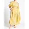 ELOQUII Women's Plus Size Poplin Maxi Skirt With Side Slits - 4 of 4