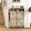 Shoe Cabinet with 2 Flip Drawers & Open Storage - 2 of 4