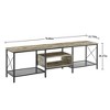 VECELO Industrial TV Stand, Entertainment Center Metal Frame, 70 Inch - 4 of 4