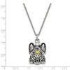 Black Bow Jewelry Antiqued Stainless Steel CZ Birthstone Angel Ash Holder Necklace 18 In - 4 of 4