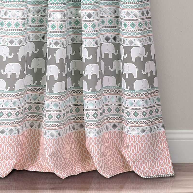 Elephant Striped Window Curtain Panels - Lush Décor, 5 of 12