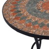 vidaXL Table Orange and Grey Ceramic top and Powder-coated iron frame - 4 of 4