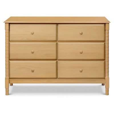 Honey Wood Spindle 6-Drawer Nursery Dresser