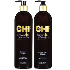 Chi Argan Oil Plus Moringa Oil Shampoo & Conditioner (25.0 oz DUO SET) - Ceramic Compounds and Proteins for Fuller Hair Protection. - 1 of 3