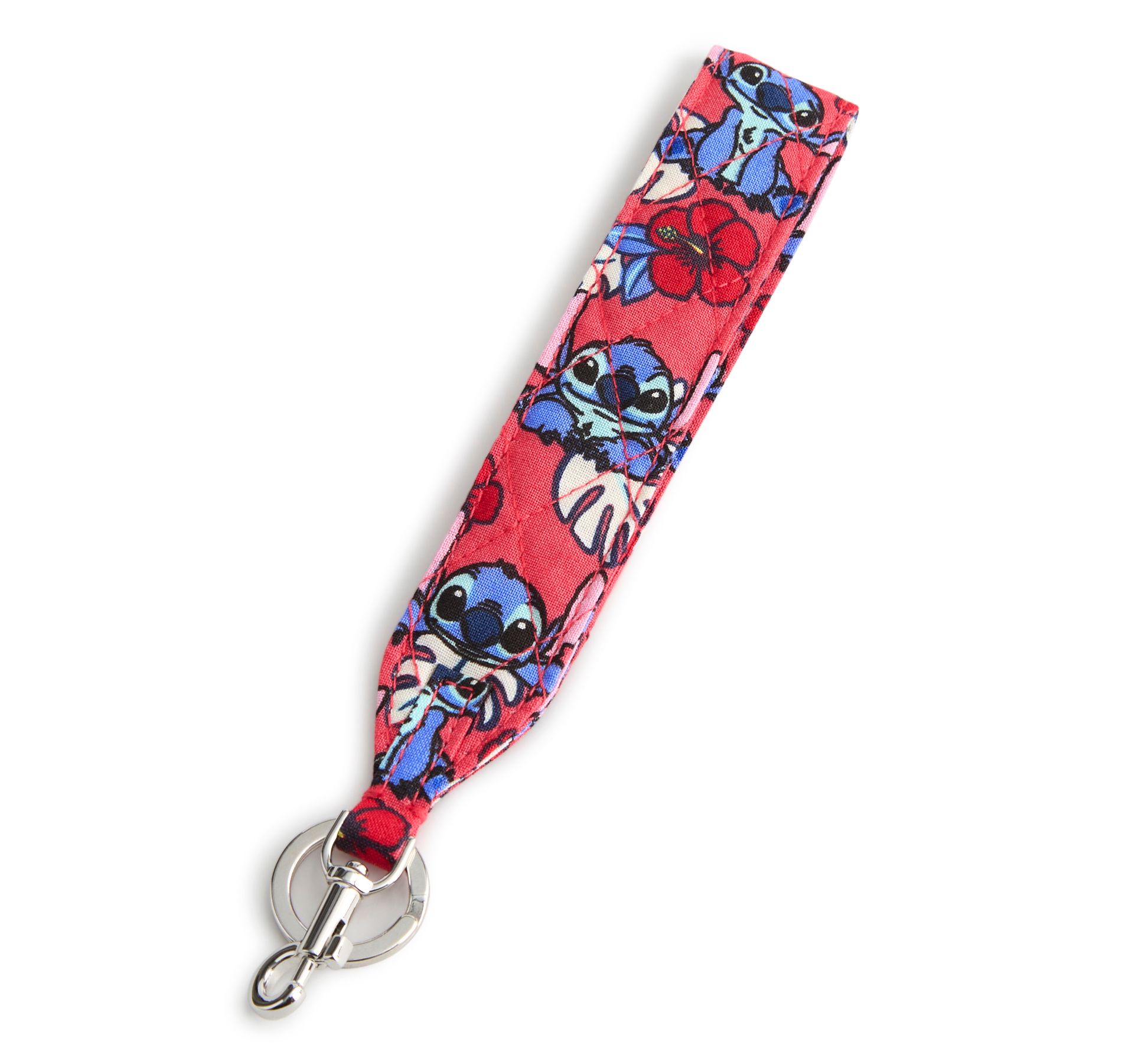 Vera Bradley Women's Disney Lilo and Stitch Cotton Wide Wristlet Strap Stitch Monstera