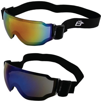 2 Pairs of Birdz Eyewear Arch Safety Goggles with Blue, Red Lenses