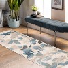 Bohemian Floral Vintage Leaves Indoor Runner or Area Rug by Blue Nile Mills - 2 of 4