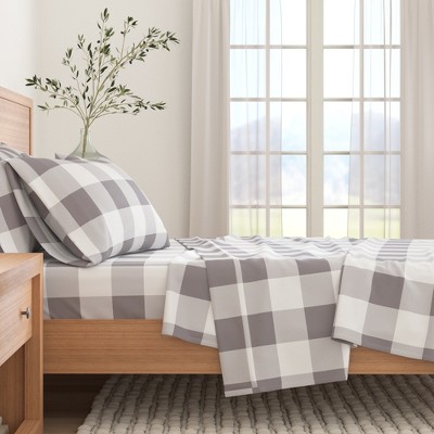 100% Cotton Printed Flannel Sheet Set - Great Bay Home