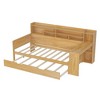 KIGFTSOD Wooden Full Size Daybed with Storage Shelves, Multi-functional Bed with Twin Size Trundle Bed and Study Desk - 4 of 4