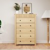 Drawer Dresser for Bedroom, Wooden Chest of Drawers, Fluted Storage Organizer for Living Room Hallway and Entryway - 4 of 4