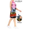 HAPPY BAY Women's Summer Loose Swimwear Vacation Beachwear Mini Dress Wrap Bathing Suit Cover Ups for Women 0-2 Pink Tree - 2 of 4