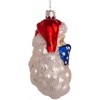 Kurt Adler Glass Ornament for Christmas Tree, Santa with USA Mask - 3 of 4