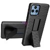 Nakedcellphone Combo for T-Mobile REVVL 6X 5G (2023) / REVVL 6 5G (2022) - Case with Stand and Belt Clip Holster/Holder - 3 of 4