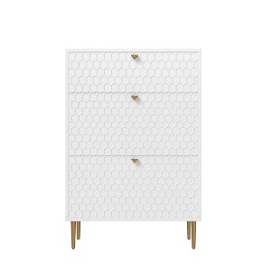 CLIHOME 24 Pair Entryway Shoe Storage Organizer Cabinet Flip Drawers Closet Shoe Rack Shelf Organizer - 1 of 4