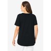 Woman Within Plus Size Short-Sleeve V-Neck Shirred Tee - 3 of 4