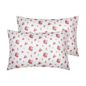 Unique Bargains Soft Cotton Floral Pattern Pillowcase with Envelope Closure for Hair and Skin Set of 2 - 1 of 4