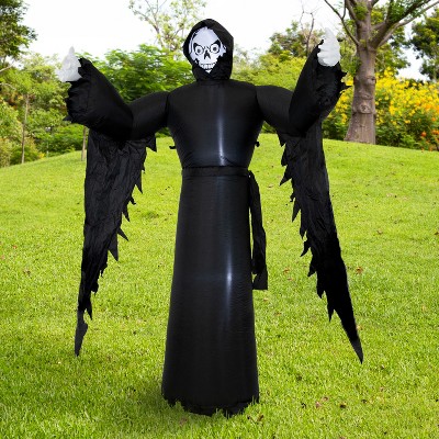 Sunnydaze Grisly Grim Reaper Halloween Inflatable - 6.67' H