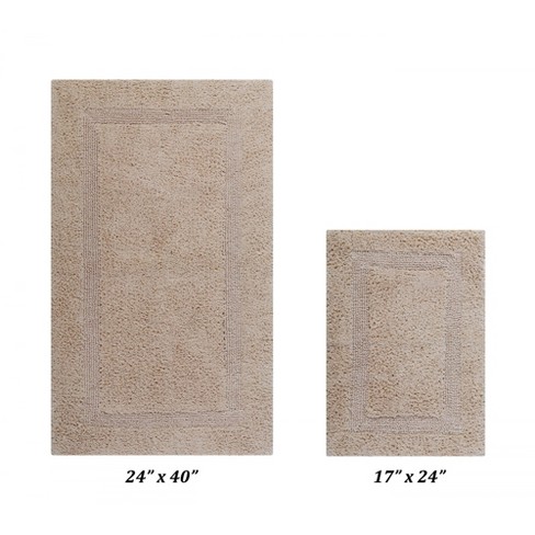 Lux 100% Cotton Tufted Solid Reversible 2 Piece Bath Rug Set - Better Trends - image 1 of 4