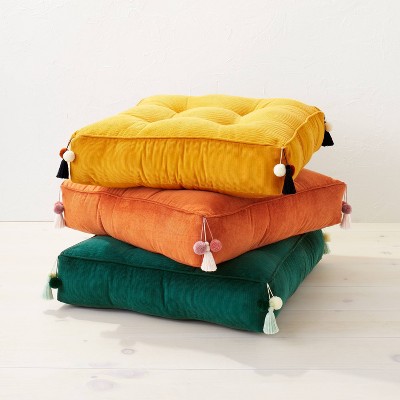 Oversized Corduroy Floor Pillow with Tassels - Opalhouse™ designed with  Jungalow™ in 2023