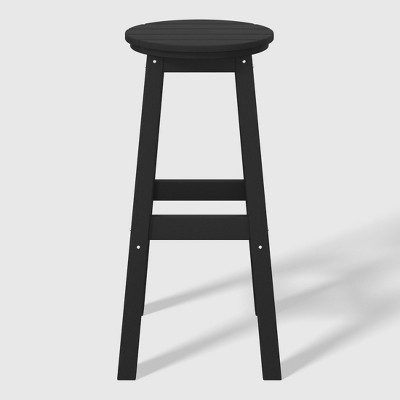 WestinTrends Malibu 29" All Weather Hdpe Outdoor Patio Round Backless Bar Stool