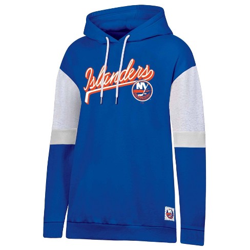 NHL New York Islanders Girls' Long Sleeve Poly Fleece Hooded Sweatshirt - M