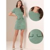 INSPIRE CHIC Women's Work Short Sleeve Vintage Houndstooth Pencil Sheath Dress - 2 of 4