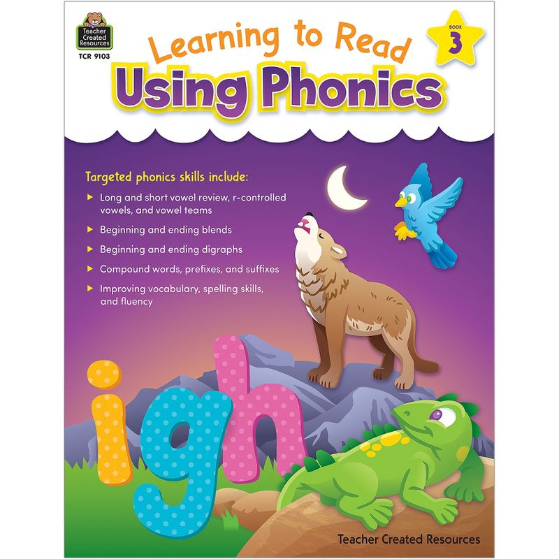 Teacher Created Resources® Learning to Read Using PHONICS, Book 3 (Level C), 1 of 2