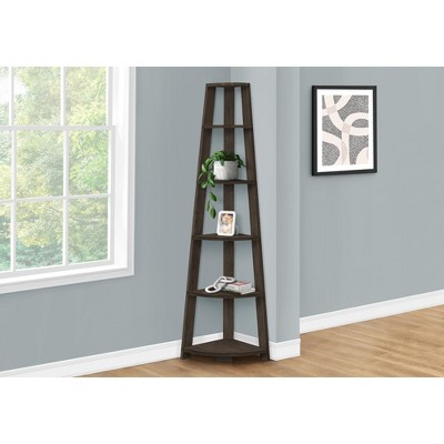 TOAOTBNBO 5 Tier Ladder Bookshelves with Thick Panel, Narrow Storage Bookcase for Display Modern Corner Shelf for Small Space