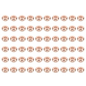 Unique Bargains Bulk Flat Spacer Beads for Keychain Jewelry Making 100 Pcs - 1 of 4