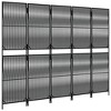 vidaXL Room Divider 5 Panels Black Poly Rattan - 4 of 4