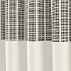 Lush Décor Stitched Woven Striped Yarn Dyed Cotton Shower Curtain Ivory/Black: Buttonhole Top - 4 of 4