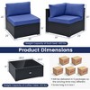 Costway 10 PCS Patio Rattan Furniture Set Outdoor Wicker Sofa Table Cushioned Seat Black/Brown - 4 of 4