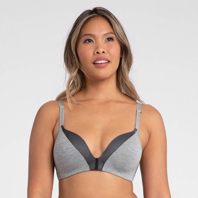 All.you. Lively Women's All Day Deep V No Wire Bra - Heather Gray 38b :  Target