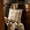 20x20 Hand Woven Plaid Filled Throw Pillow Sepia Cotton, Rayon & Polyester by Foreside Home & Garden - 2 of 4