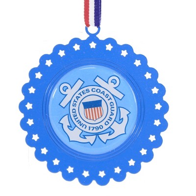 Holiday Ornament 4.0" Us Coast Guard Metal Ornament 1790 Emblem  -  Tree Ornaments