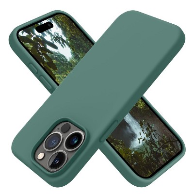 BONGEEK for iPhone 15 Pro Case, Military-Grade Protection, Shockproof Silicone, Anti-Fingerprint & Anti-Slip, Pine Green