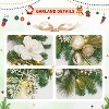 6FT Christmas Garland, Prelit Garland with 20 LED, Timer Gold Balls Magnolia Flower, Indoor Outdoor Xmas Garland for Fireplace Holiday Decorations - 4 of 4